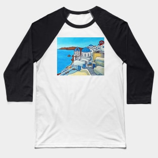 Colours of Santorini Baseball T-Shirt